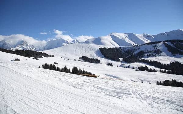 Vinterlandskap Franska Alperna — Stockfoto
