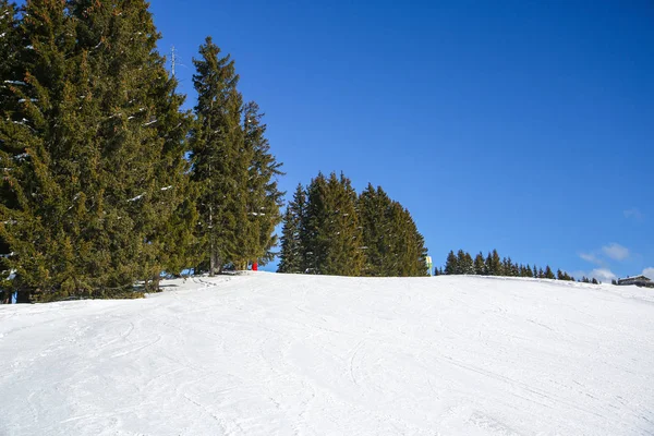 Zimní Krajiny Francouzských Alp — Stock fotografie