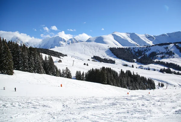 Vinterlandskap Franska Alperna — Stockfoto