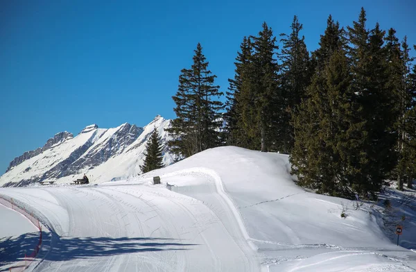 Winterlandschaften Der Französischen Alpen — Stockfoto