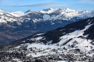 Kış manzaraları Fransız Alps 