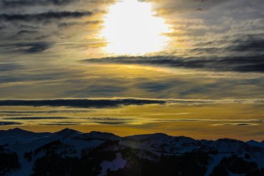 Kış manzaraları Fransız Alps 