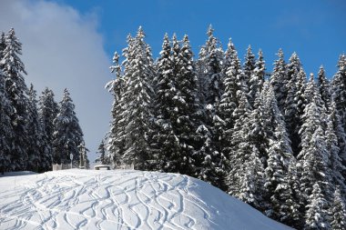 Kış manzaraları Fransız Alps 