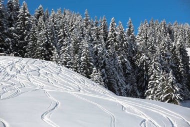 Kış manzaraları Fransız Alps 