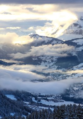 Kış manzaraları Fransız Alps 