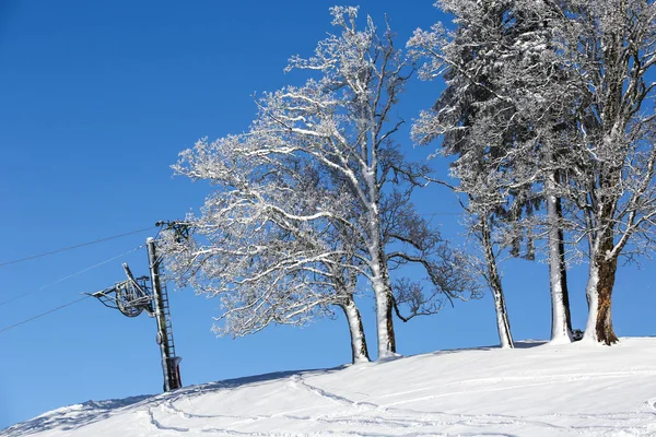 Paisagens Inverno Alpes Franceses — Fotografia de Stock