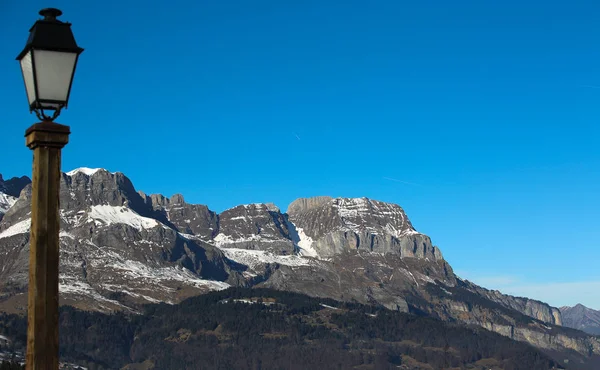 Kış Manzaraları Fransız Alps — Stok fotoğraf