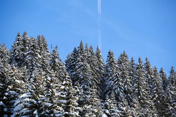 Kış Manzaraları Fransız Alps — Stok fotoğraf