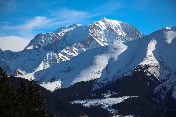 Paesaggi Invernali Delle Alpi Francesi — Foto Stock