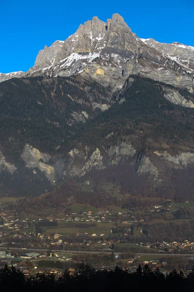 Paisajes Invernales Los Alpes Franceses —  Fotos de Stock