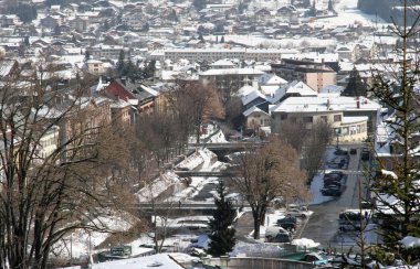 Kış manzaraları Fransız Alps 