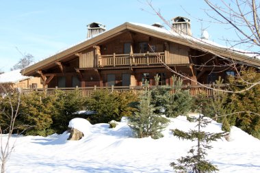 Kış manzaraları Fransız Alps 