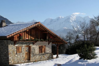 Kış manzaraları Fransız Alps 
