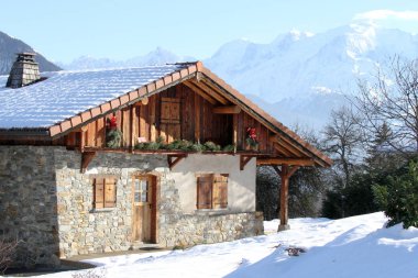Kış manzaraları Fransız Alps 