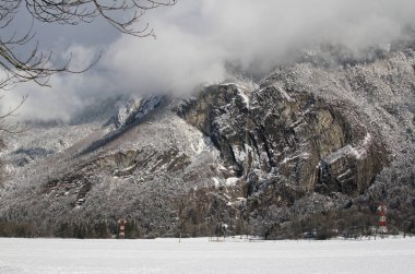 Kış manzaraları Fransız Alps 