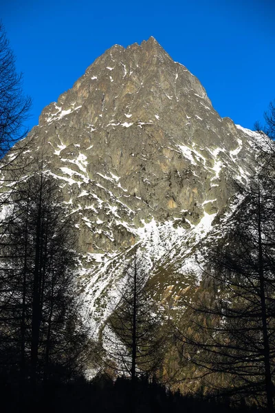 Зимние Пейзажи Французских Альп — стоковое фото