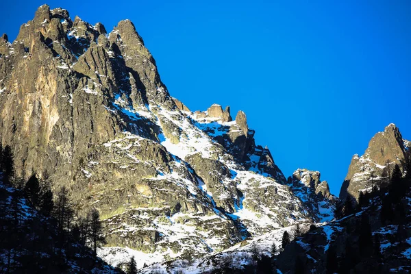 Zimowych Krajobrazów Alp Francuskich — Zdjęcie stockowe