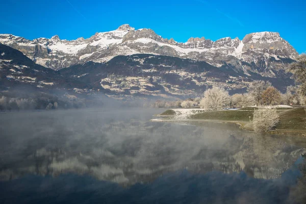 Kış Manzaraları Fransız Alps — Stok fotoğraf