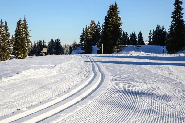 Winterlandschaften Der Französischen Alpen — Stockfoto