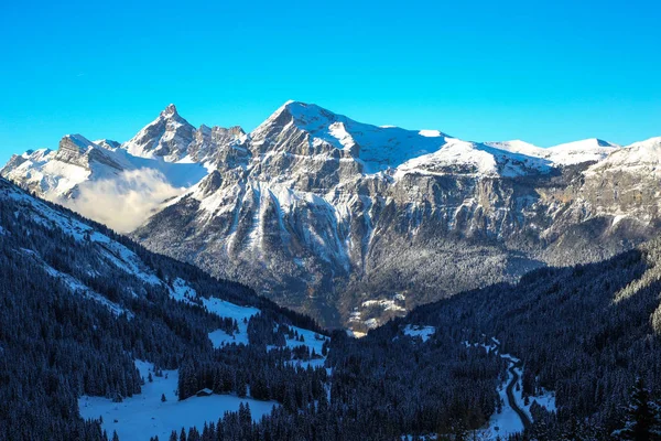 Paisajes Invernales Los Alpes Franceses —  Fotos de Stock