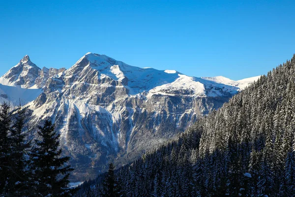 Paisajes Invernales Los Alpes Franceses —  Fotos de Stock