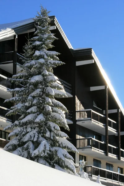 Winterlandschaften Der Französischen Alpen — Stockfoto