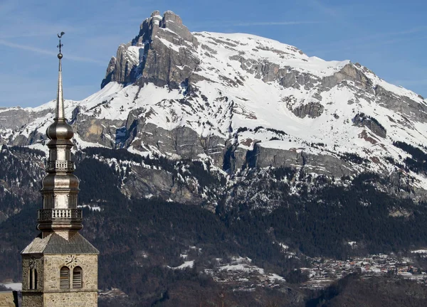 Paesaggi Invernali Delle Alpi Francesi — Foto Stock