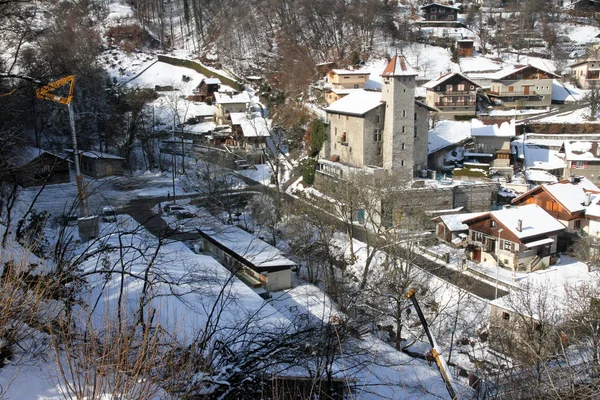 Paisajes Invernales Los Alpes Franceses — Foto de Stock