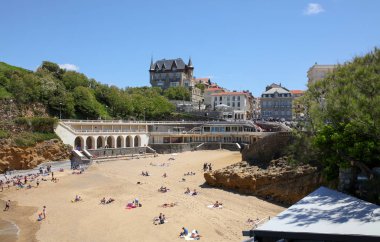 French landscape of Biarritz clipart