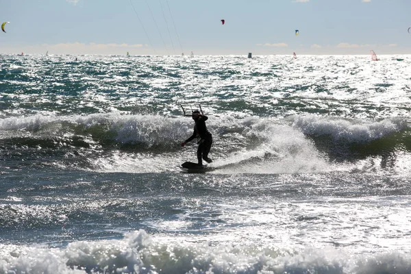 Kite Surfista Ação — Fotografia de Stock