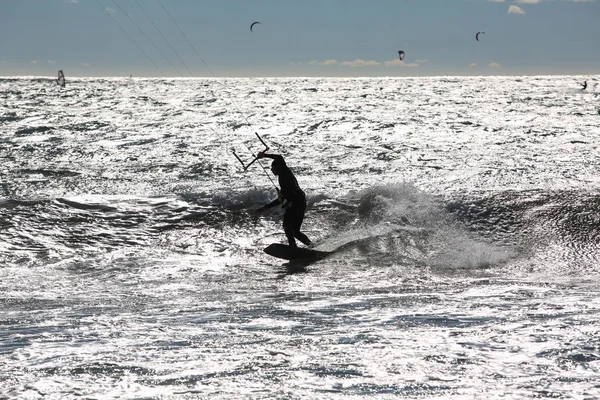 Kite Surfista Ação — Fotografia de Stock