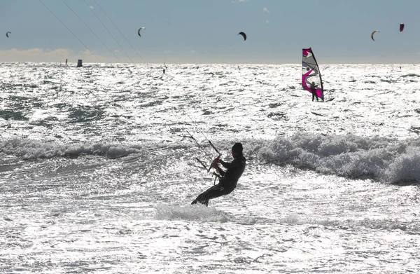 Kite Surfare Aktion — Stockfoto