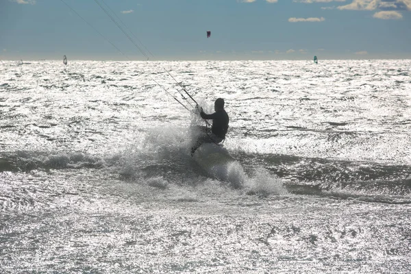 Kite Surfista Ação — Fotografia de Stock