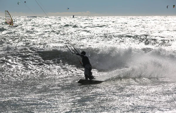 Kite Surfista Ação — Fotografia de Stock