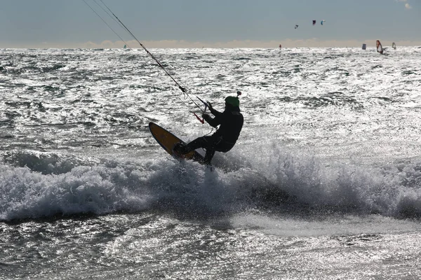 Kite Surfista Ação — Fotografia de Stock