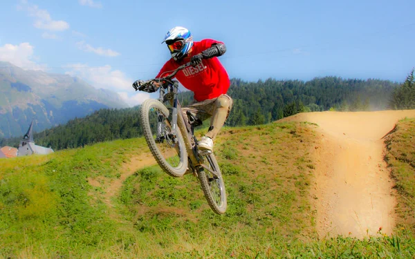 Mountainbikecyklister Aktion — Stockfoto