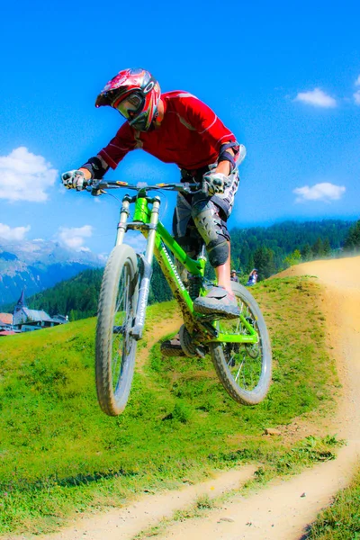 Mountain Bikers Action — Stock Photo, Image