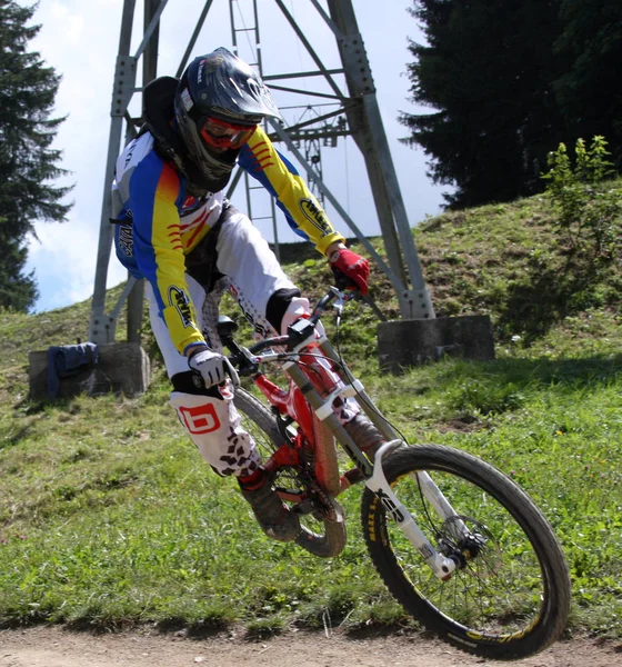 Mountainbikers Actie — Stockfoto