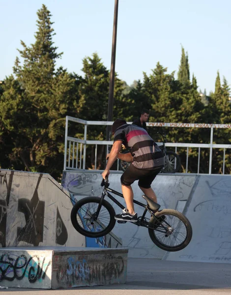 Ciclistas Montaña Acción —  Fotos de Stock