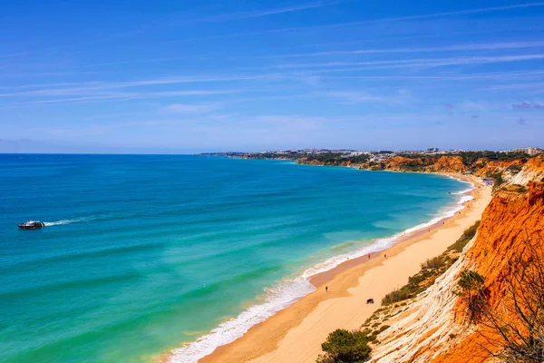 Falesia plaża albufeira — Zdjęcie stockowe