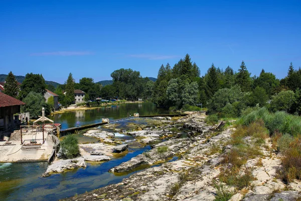 The town of Pont de Poitte — Stock fotografie