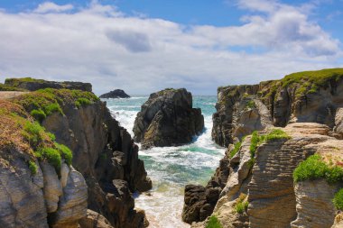 Quiberon Fransa 'nın vahşi kıyıları