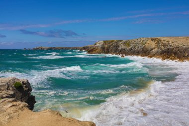 Quiberon Fransa 'nın vahşi kıyıları