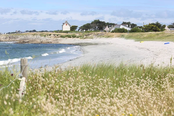 Wilde Kust Van Quiberon Frankrijk Stockafbeelding