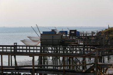 Balıkçı kulübeleri Fransız Atlantik kıyıları