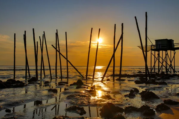 Vissershutten Franse Atlantische Kust — Stockfoto