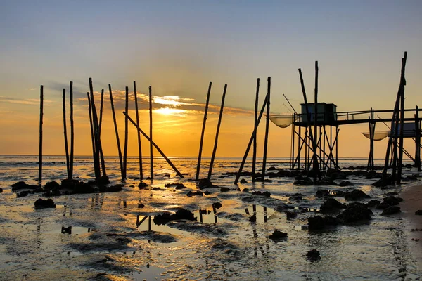 프랑스 대서양 연안의 어부의 오두막 — 스톡 사진