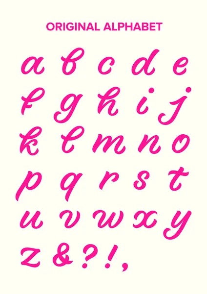 Original Kalligrafisches Alphabet Schriftzug — Stockvektor