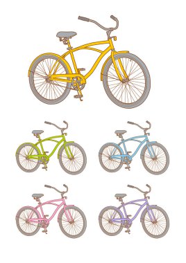 renkli Bisiklet kümesi