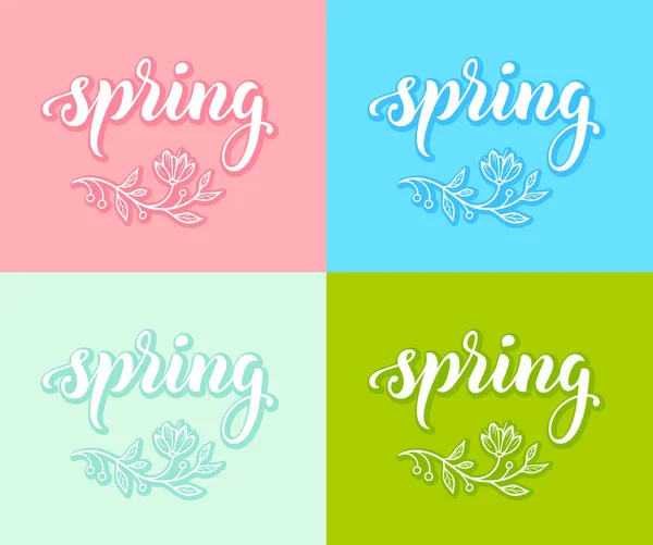 Spring_calligraphy — 스톡 벡터